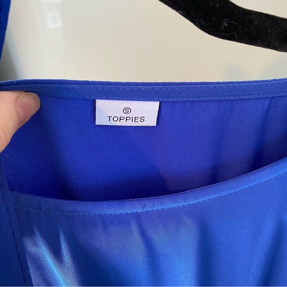 Royal Blue Silky Dress - Picture 4 of 5